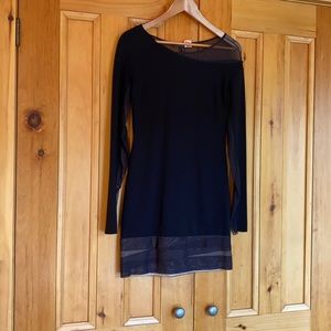 Black long sleeve BCBGMaxazria dress. Size small